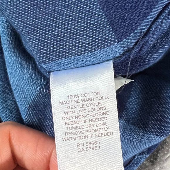 NWT‎ 1901 Blue Indigo Plaid Button Down Shirt (L) - Picture 7 of 8